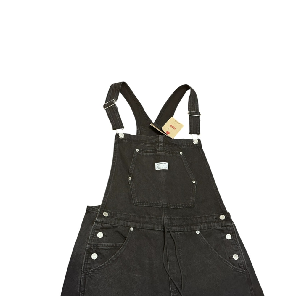 Levi's Strauss & Co Two Horse Brand Women's Black Denim Overalls Size L - Picture 3 of 12